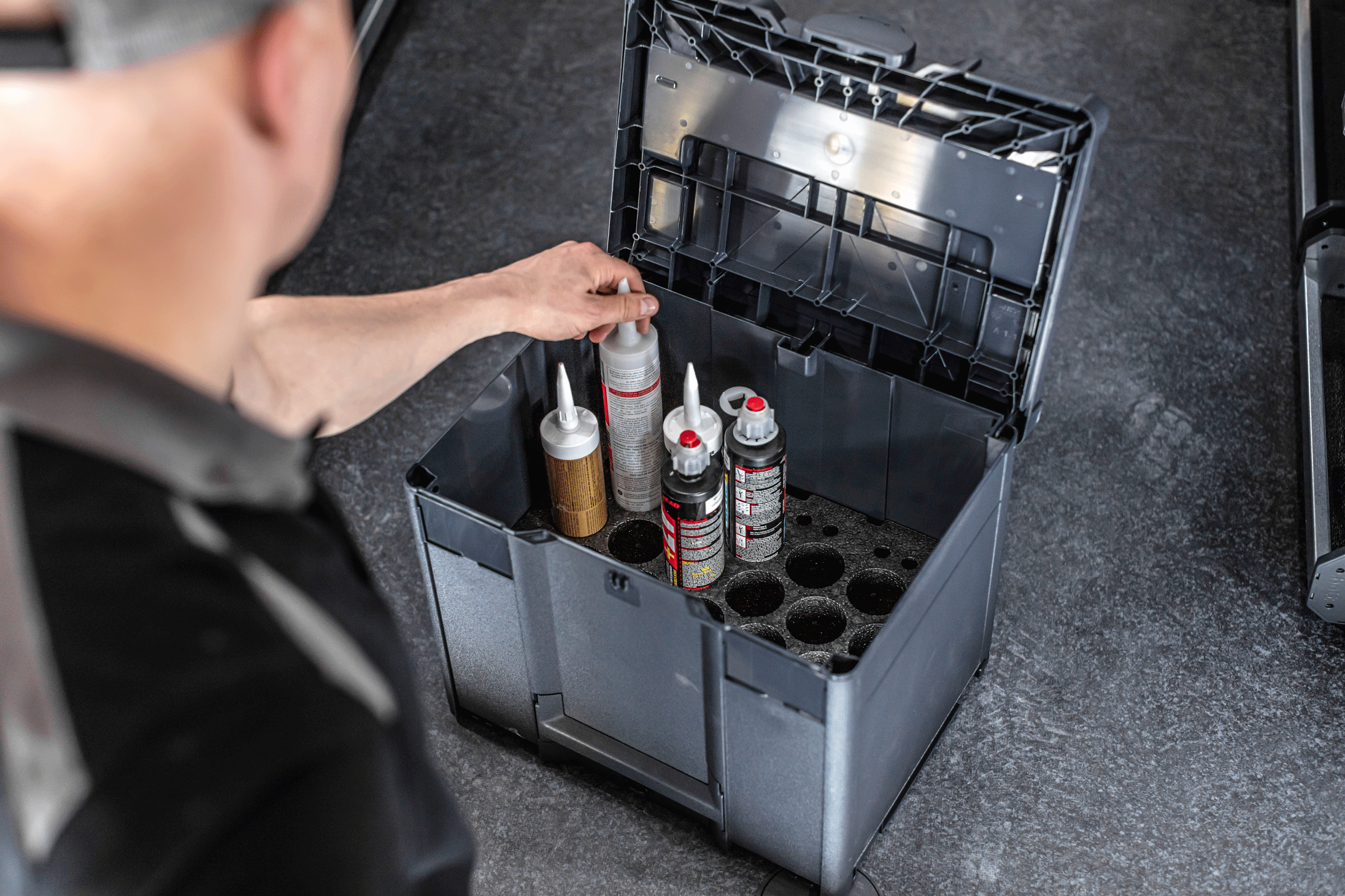 Interchangable labels and case inserts for systainer.